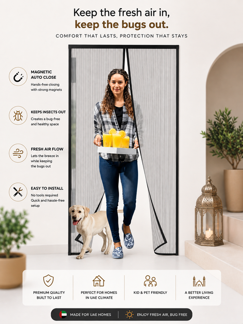 Magic Mesh Hands-Free Screen Door – Automatic Magnetic Closure | LurexaZone