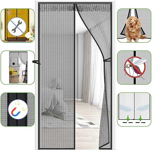 Magic Mesh Hands-Free Screen Door – Automatic Magnetic Closure | LurexaZone