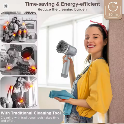 LurexaZone™ Cleaning Magic Electric Brush – 5-in-1