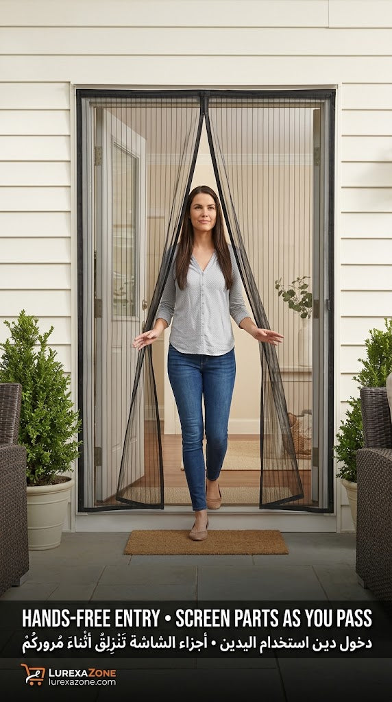 Magic Mesh Hands-Free Screen Door – Automatic Magnetic Closure | LurexaZone